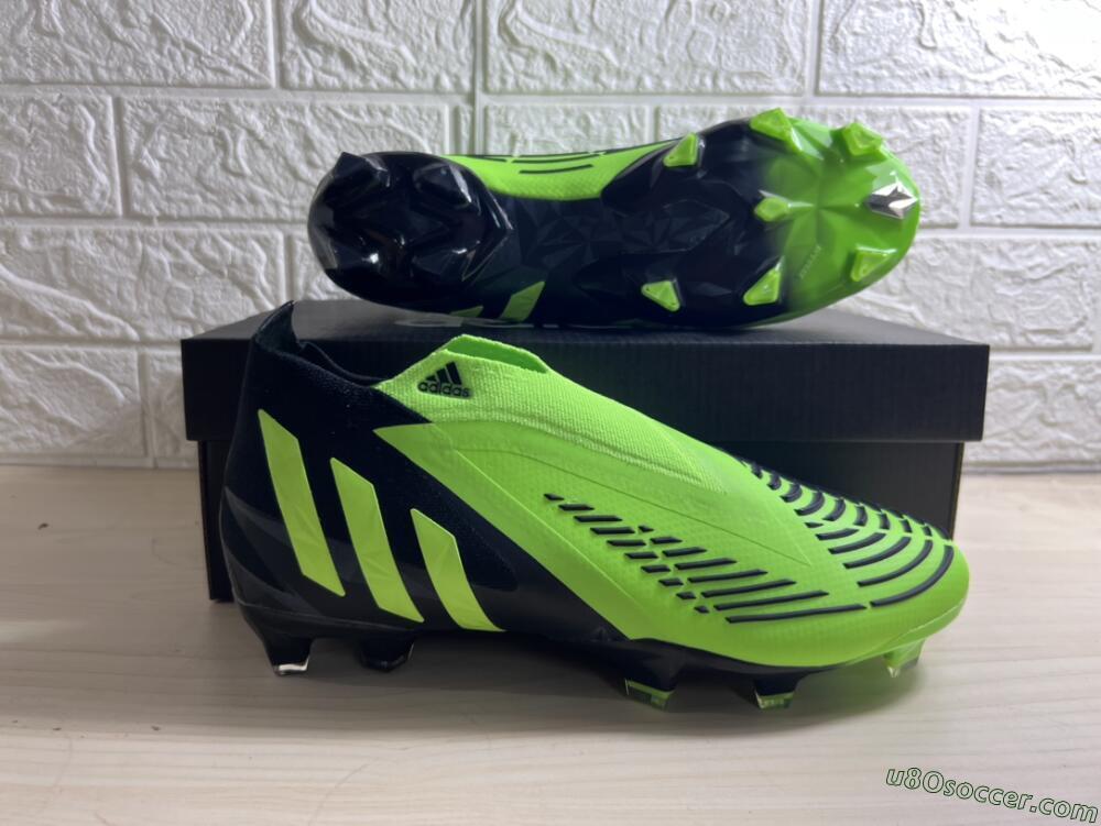 Adidas Predator Edge Geometric+ FG Firm Ground Soccer Cleats - Green/Black