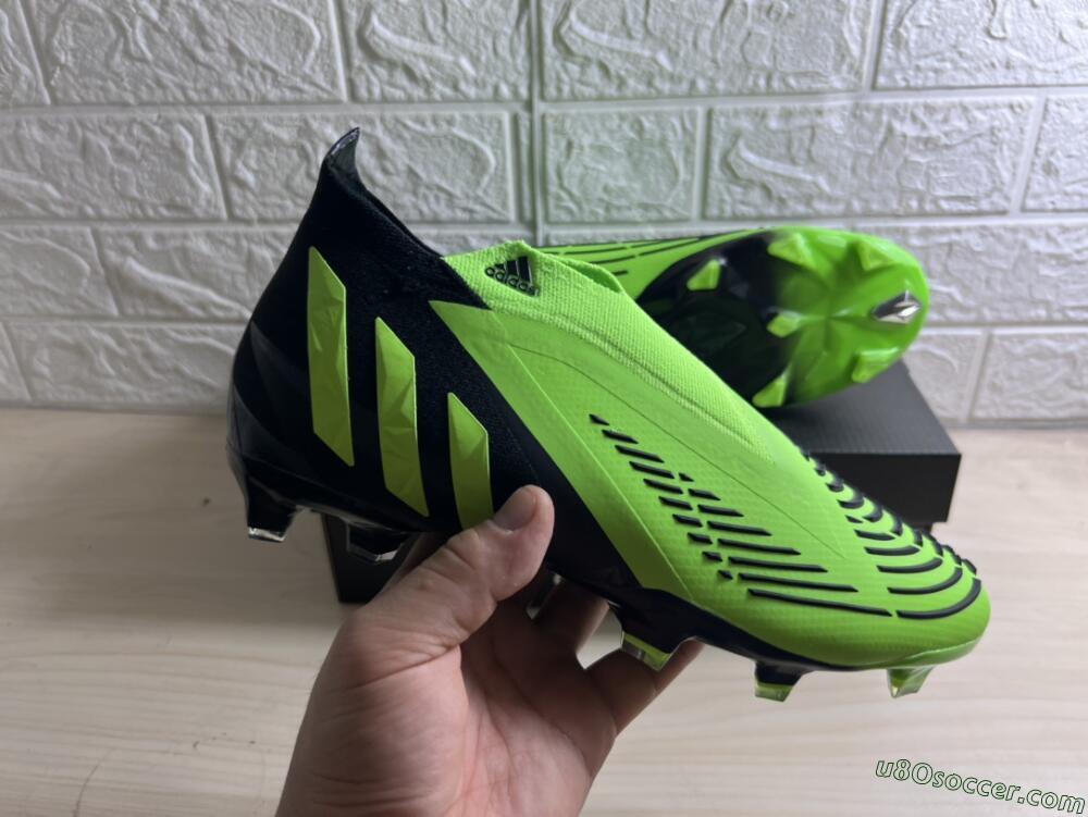 Adidas Predator Edge Geometric+ FG Firm Ground Soccer Cleats - Green/Black