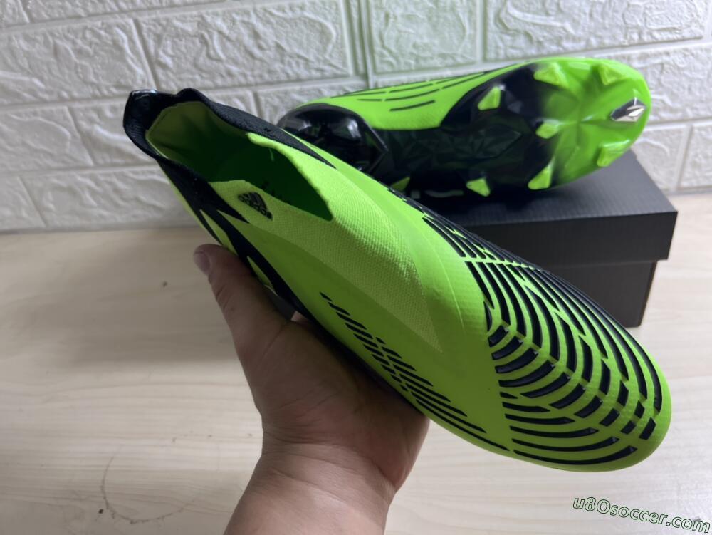 Adidas Predator Edge Geometric+ FG Firm Ground Soccer Cleats - Green/Black