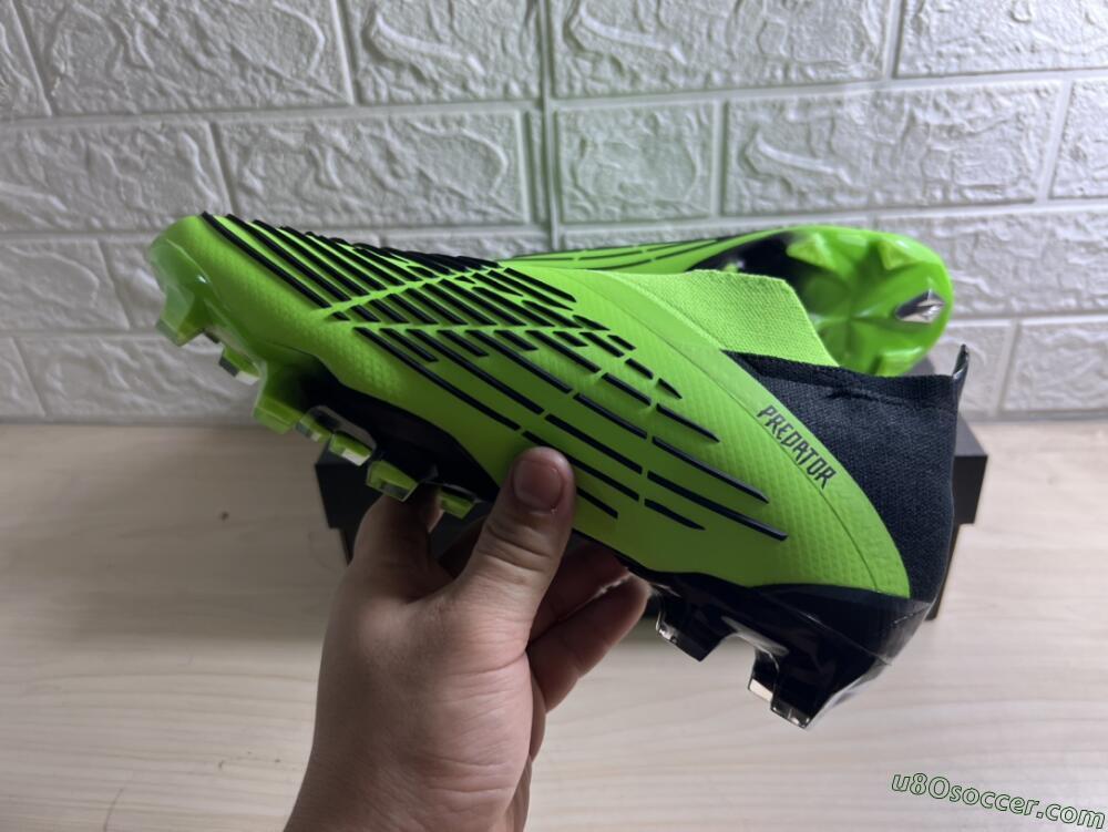 Adidas Predator Edge Geometric+ FG Firm Ground Soccer Cleats - Green/Black