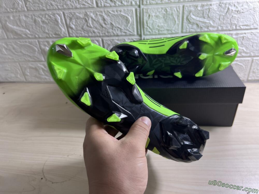 Adidas Predator Edge Geometric+ FG Firm Ground Soccer Cleats - Green/Black