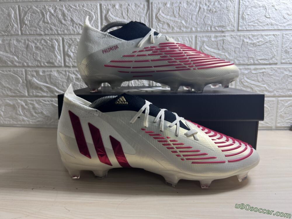 adidas Predator サッカーシューズ ホワイト/レッド White and