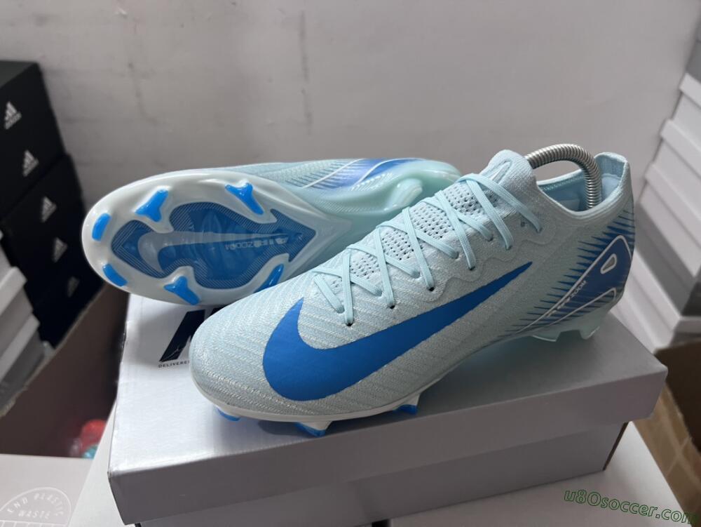Nike Air Zoom Mercurial Vapor 16 Elite FG Firm Ground Soccer Cleats - Jade/White
