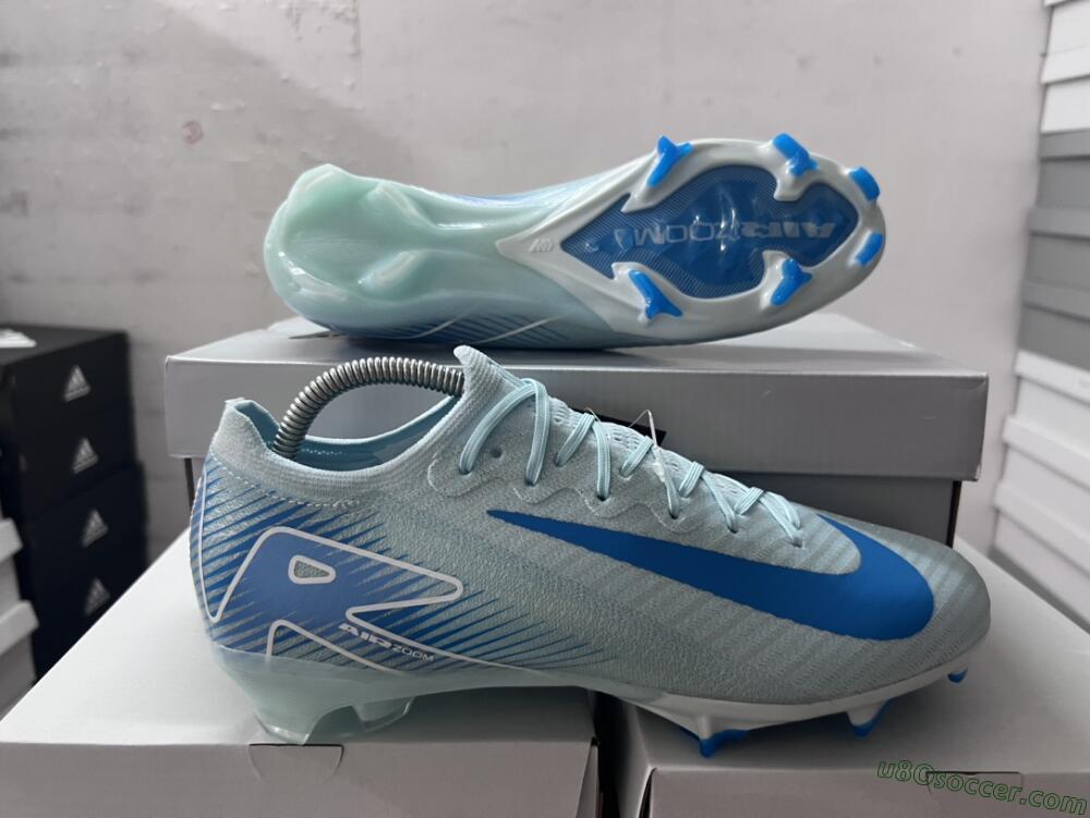Nike Air Zoom Mercurial Vapor 16 Elite FG Firm Ground Soccer Cleats - Jade/White