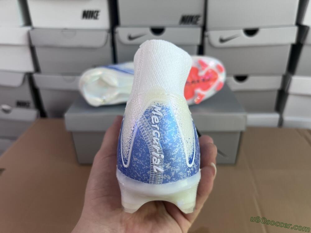 Nike Air Zoom Mercurial Superfly 10 Elite FG Firm Ground Soccer Cleats - Grey/Blue/Orange