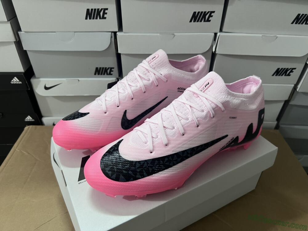 Nike Air Zoom Mercurial Vapor 15 Elite FG Firm Ground Soccer Cleats - Pink/Black
