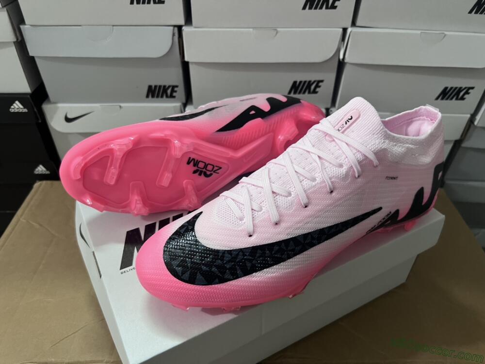Nike Air Zoom Mercurial Vapor 15 Elite FG Firm Ground Soccer Cleats - Pink/Black