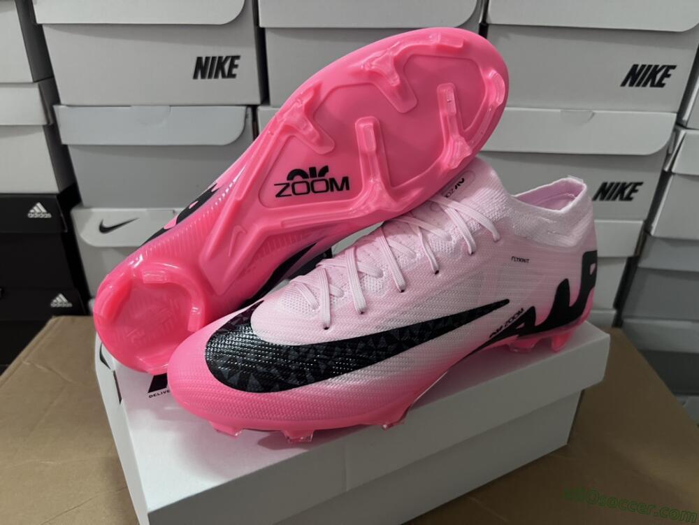Nike Air Zoom Mercurial Vapor 15 Elite FG Firm Ground Soccer Cleats - Pink/Black