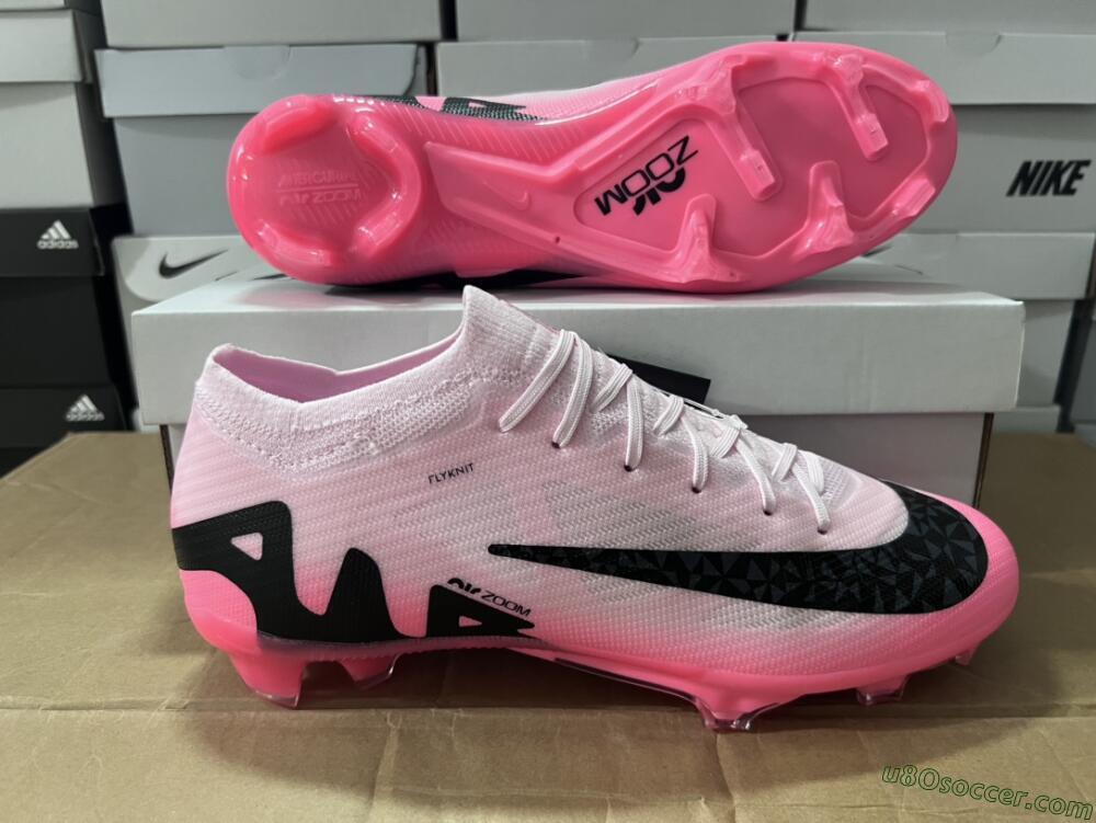 Nike Air Zoom Mercurial Vapor 15 Elite FG Firm Ground Soccer Cleats - Pink/Black