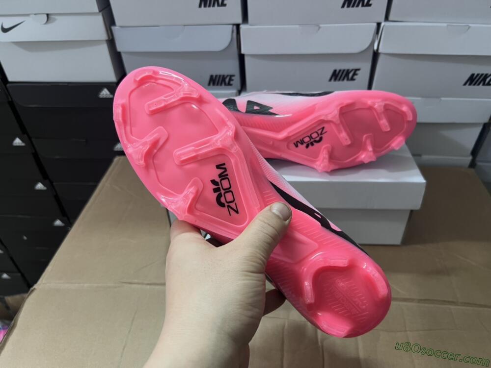 Nike Air Zoom Mercurial Vapor 15 Elite FG Firm Ground Soccer Cleats - Pink/Black