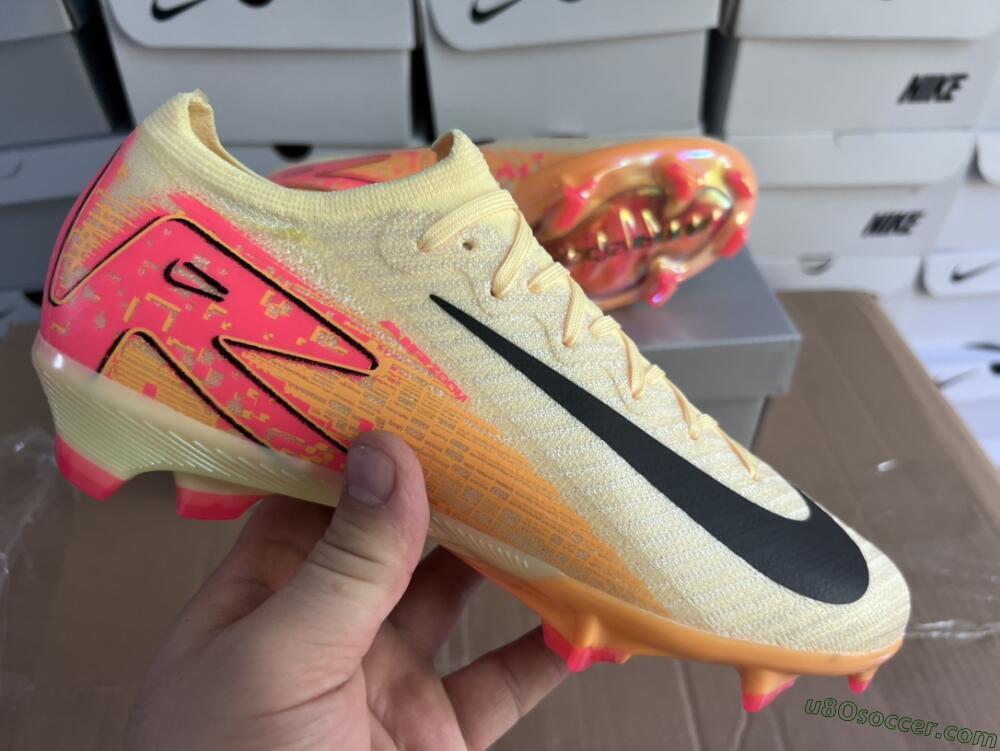 Nike Air Zoom Mercurial Vapor 16 Elite FG Firm Ground Soccer Cleats - Yellow/Black/Pink