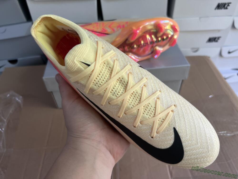 Nike Air Zoom Mercurial Vapor 16 Elite FG Firm Ground Soccer Cleats - Yellow/Black/Pink