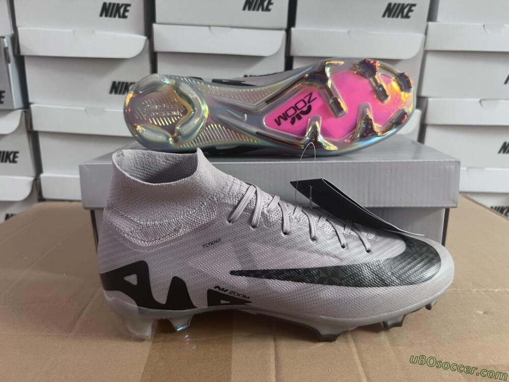 Nike Air Zoom Mercurial Superfly 9 Elite FG Firm Ground Soccer Cleats - Purple/Black/Gold