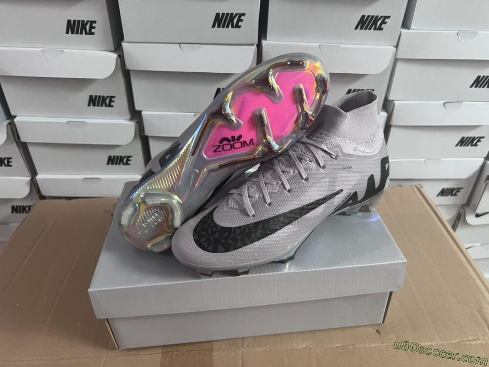 Nike Air Zoom Mercurial Superfly 9 Elite FG Firm Ground Soccer Cleats - Purple/Black/Gold