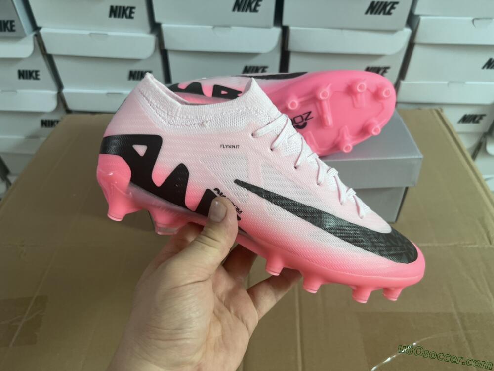 Nike Air Zoom Mercurial Vapor 15 Elite FG Artificial Grass Soccer Cleats - Pink/Black