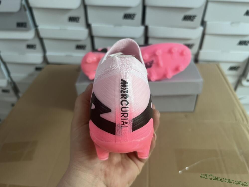 Nike Air Zoom Mercurial Vapor 15 Elite FG Artificial Grass Soccer Cleats - Pink/Black