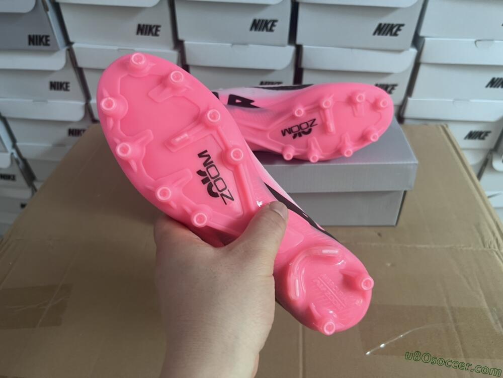 Nike Air Zoom Mercurial Vapor 15 Elite FG Artificial Grass Soccer Cleats - Pink/Black