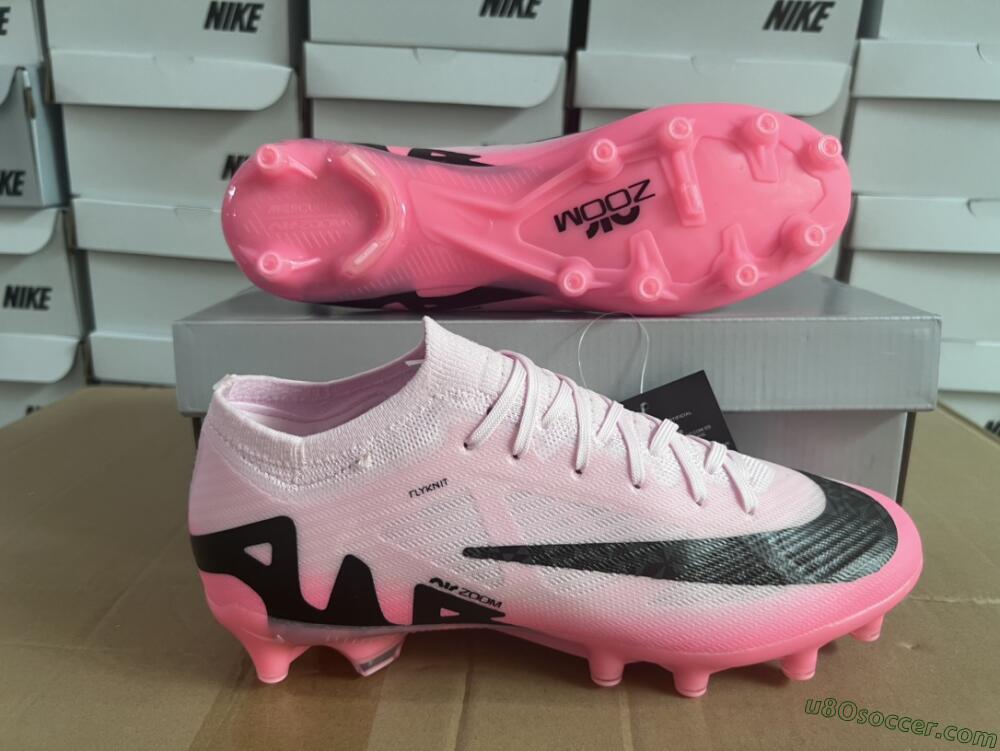 Nike Air Zoom Mercurial Vapor 15 Elite FG Artificial Grass Soccer Cleats - Pink/Black