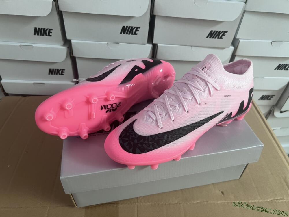 Nike Air Zoom Mercurial Vapor 15 Elite FG Artificial Grass Soccer Cleats - Pink/Black