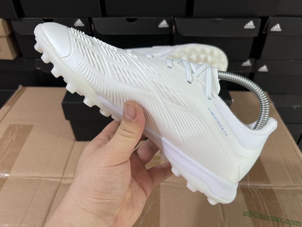 Adidas Predator 24 Elite TF Artificial Turf Soccer Shoes - Beige/White/Blue