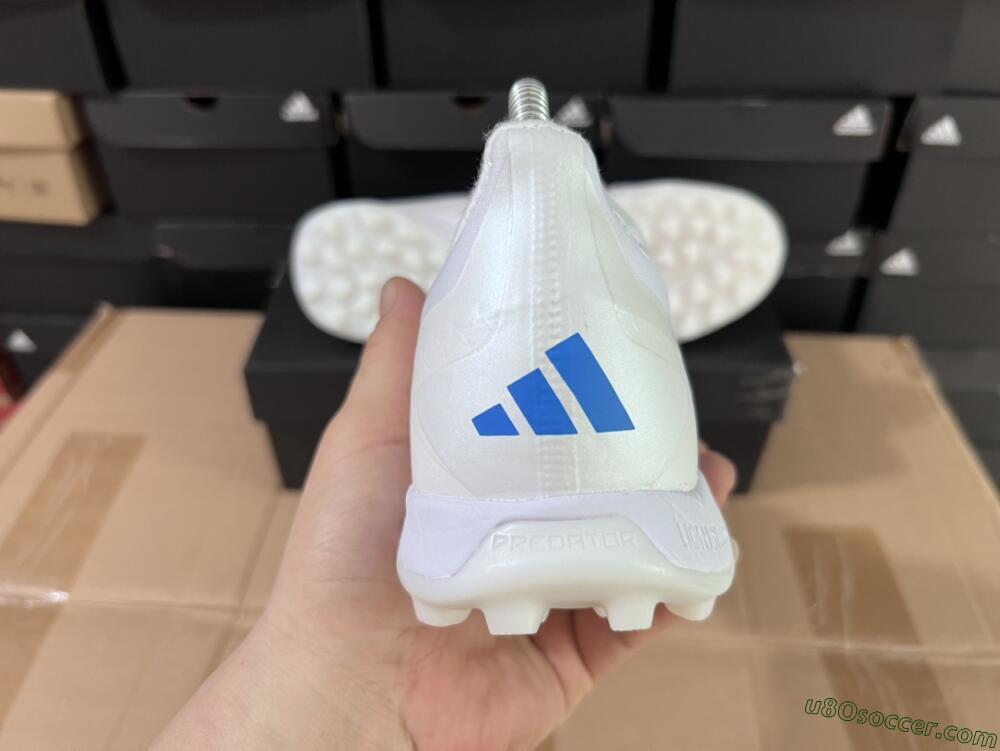 Adidas Predator 24 Elite TF Artificial Turf Soccer Shoes - Beige/White/Blue