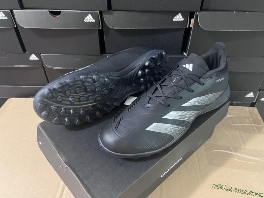 Adidas Predator 24 Elite TF Artificial Turf Soccer Shoes - Black/Silver/Black