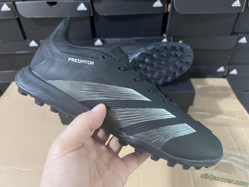 Adidas Predator 24 Elite TF Artificial Turf Soccer Shoes - Black/Silver/Black