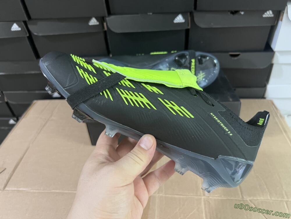 Adidas Predator Elite Foldover Tongue FG Firm Ground Soccer Cleats - Black/Yellow/Blue