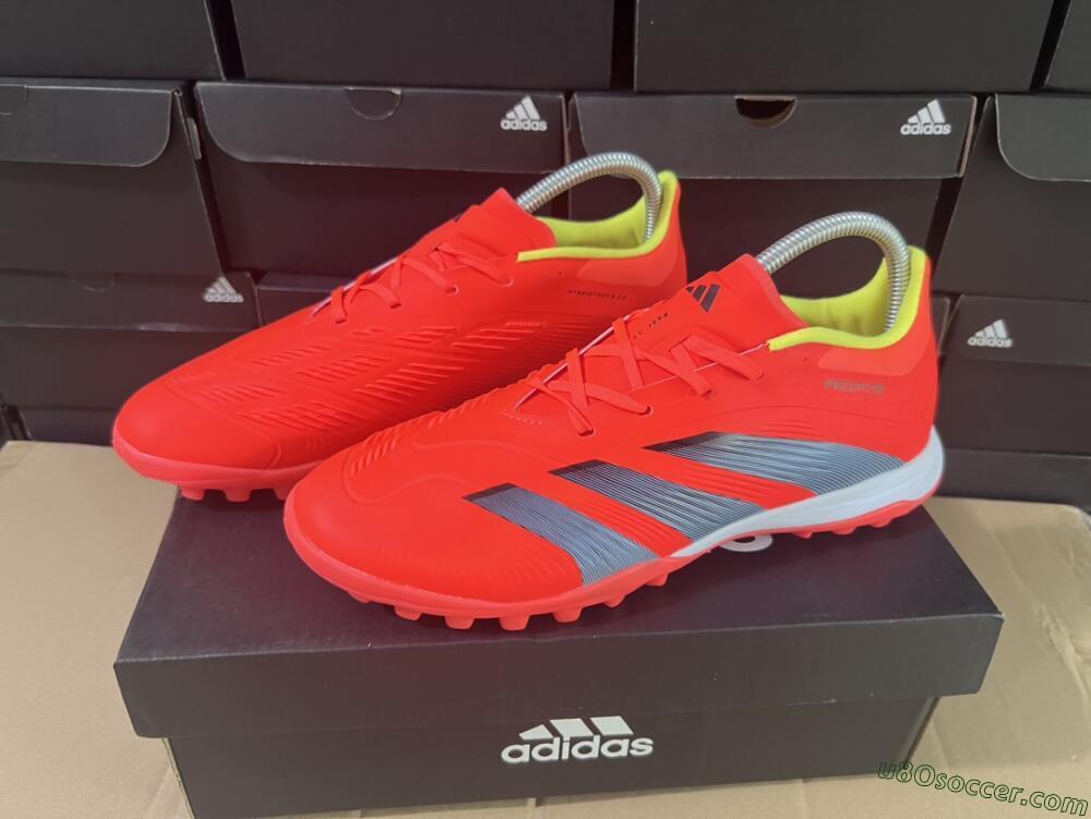 Adidas Predator 24 Elite TF Artificial Turf Soccer Shoes - Red/Black/White