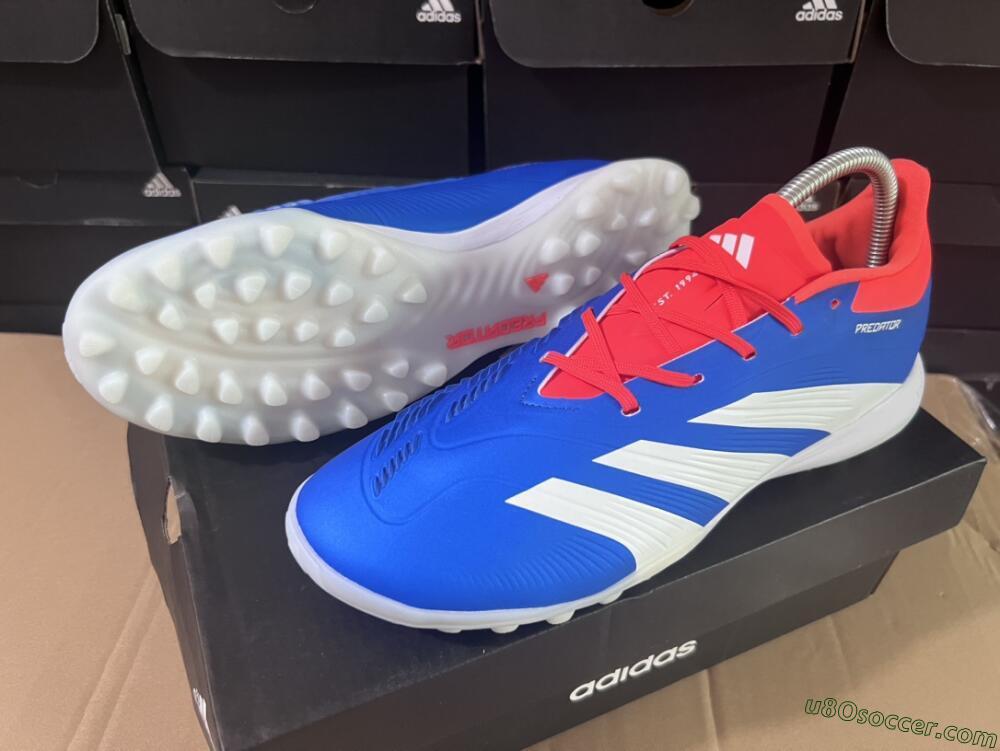 Adidas Predator 24 Elite TF Artificial Turf Soccer Shoes - Blue/Red/White