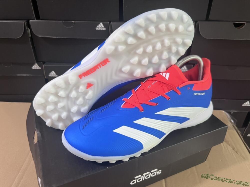 Adidas Predator 24 Elite TF Artificial Turf Soccer Shoes - Blue/Red/White