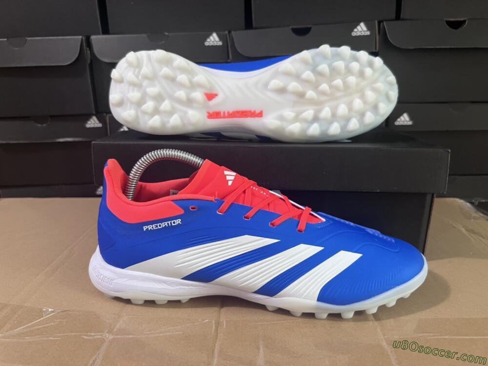 Adidas Predator 24 Elite TF Artificial Turf Soccer Shoes - Blue/Red/White