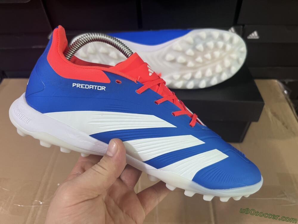 Adidas Predator 24 Elite TF Artificial Turf Soccer Shoes - Blue/Red/White
