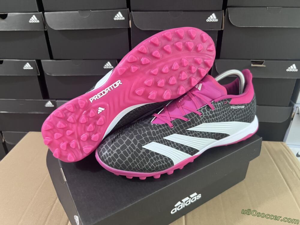 Adidas Predator 24 Elite TF Artificial Turf Soccer Shoes - Black/Red/White