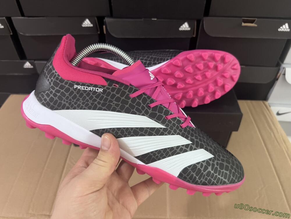 Adidas Predator 24 Elite TF Artificial Turf Soccer Shoes - Black/Red/White