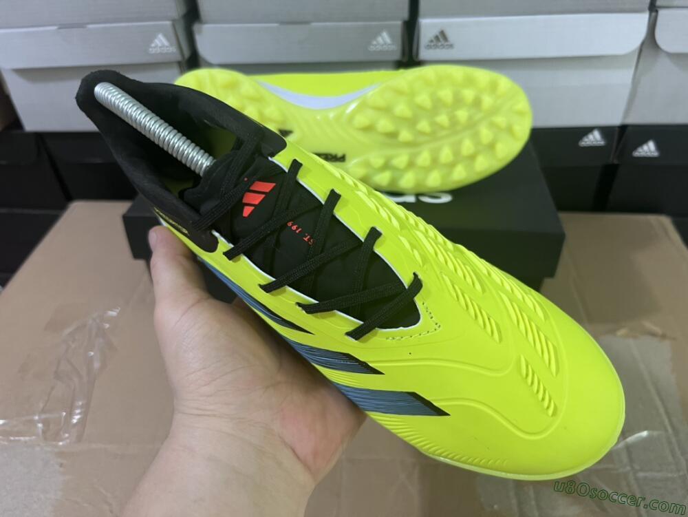 Adidas Predator Accuracy Elite TF Artificial Turf Soccer Shoes - Yellow/Black/Silver