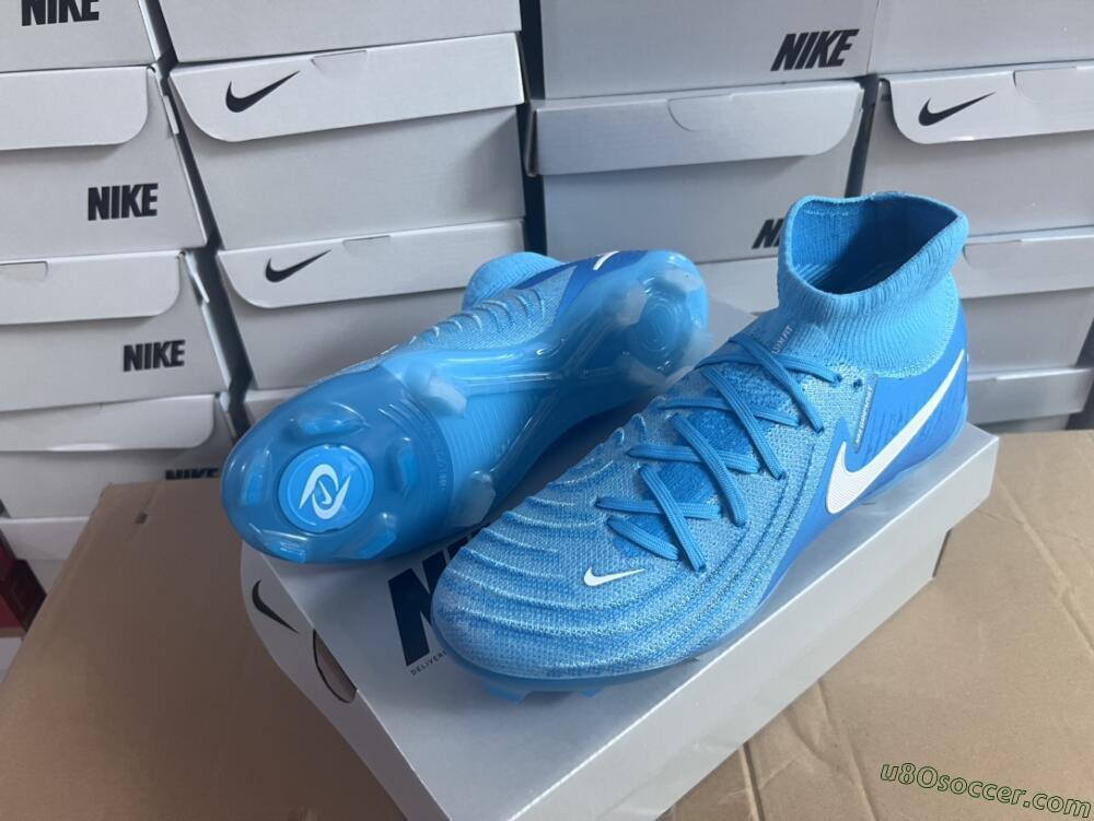 Nike Phantom Luna Elite NU FG Firm Ground Soccer Cleats - Light Blue/White