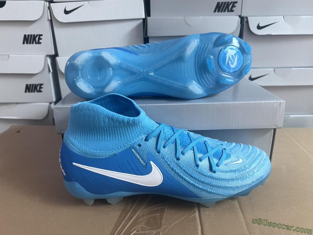Nike Phantom Luna Elite NU FG Firm Ground Soccer Cleats - Light Blue/White