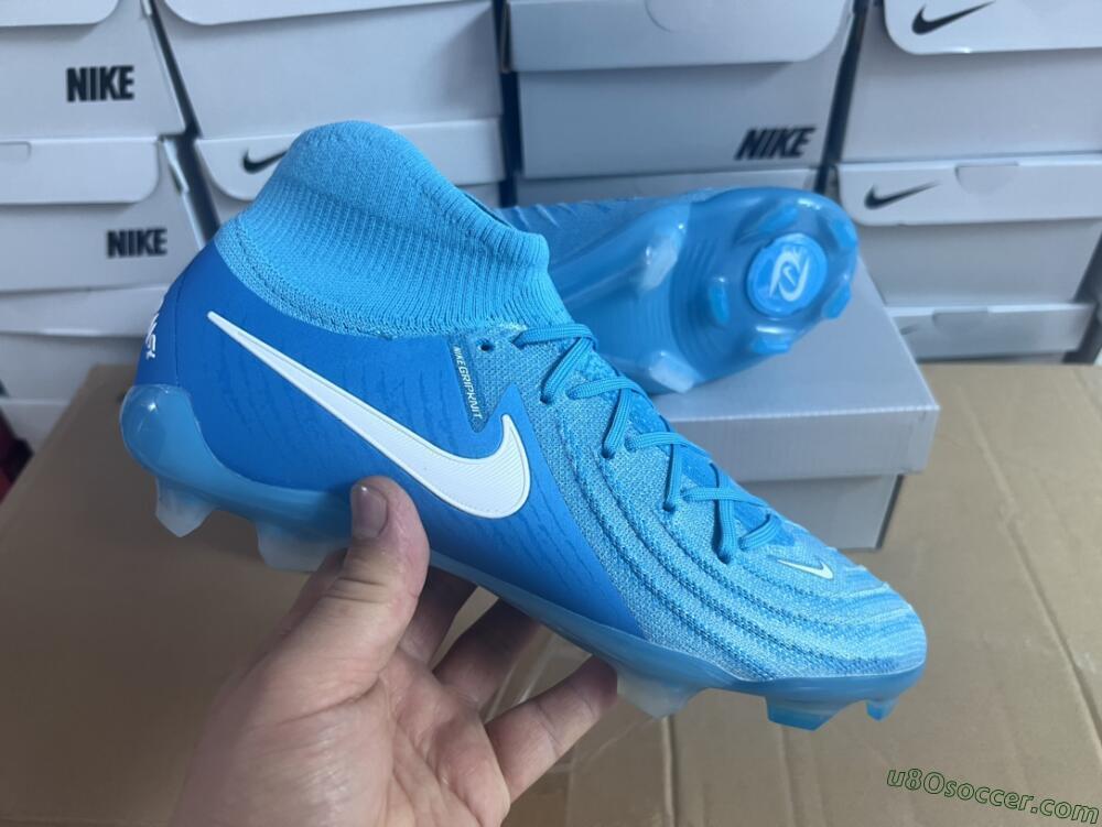Nike Phantom Luna Elite NU FG Firm Ground Soccer Cleats - Light Blue/White