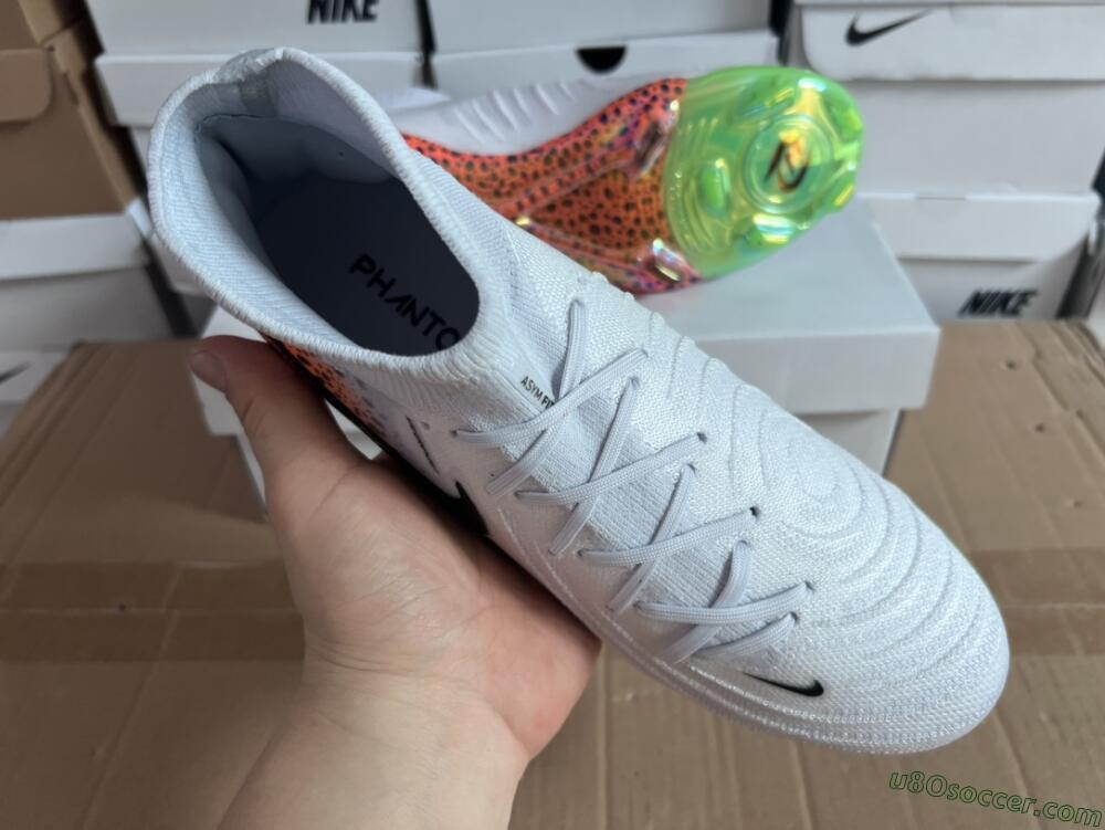 Nike Phantom Luna Elite NU FG Firm Ground Soccer Cleats - White/Black/Orange