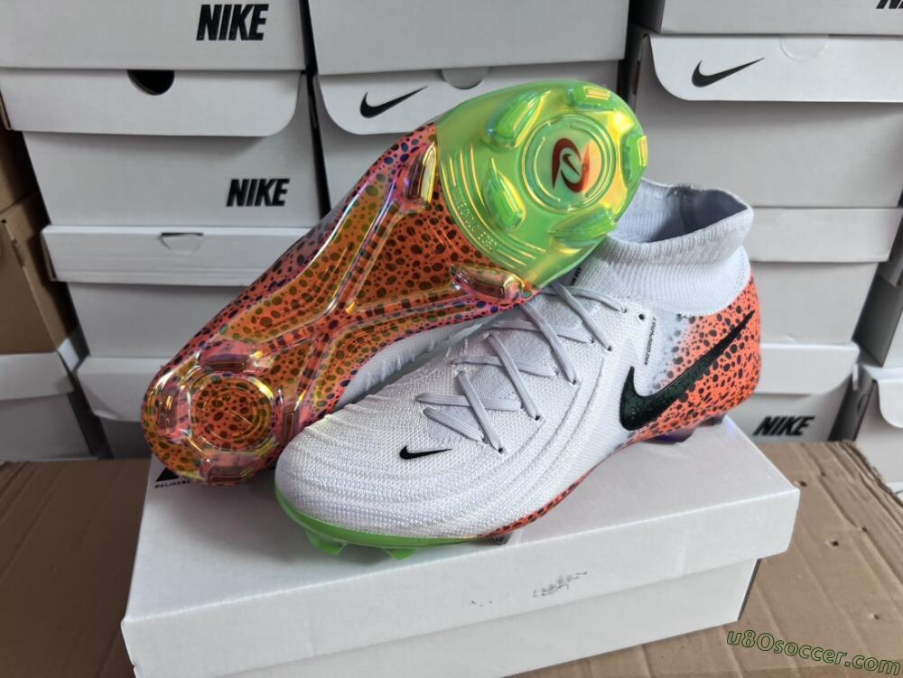 Nike Phantom Luna Elite NU FG Firm Ground Soccer Cleats - White/Black/Orange