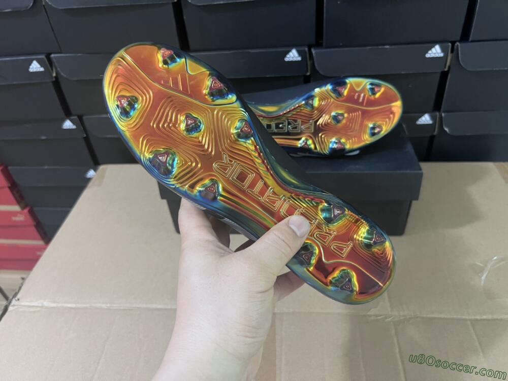 Adidas Predator Accuracy+ Laceless FG Firm Ground Soccer Cleats - Black/Silver