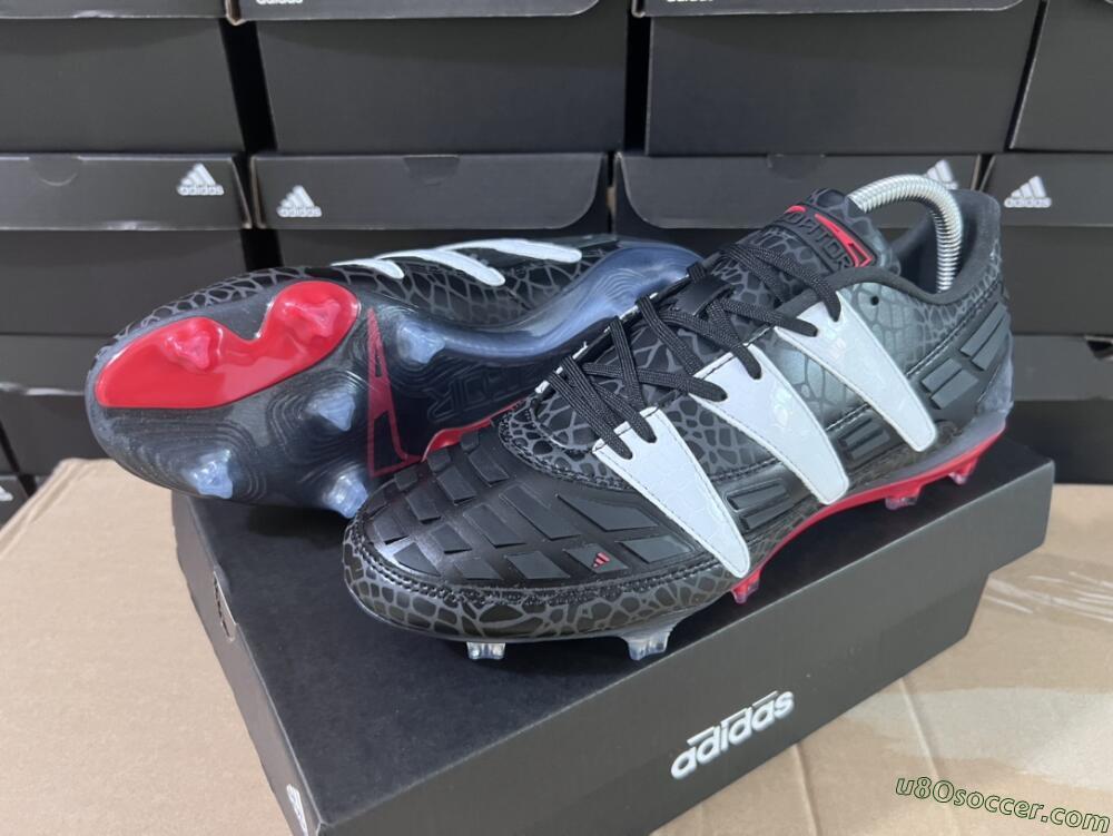 Adidas Predator Accelerator 94 FG Firm Ground Soccer Cleats - Black/White/Red