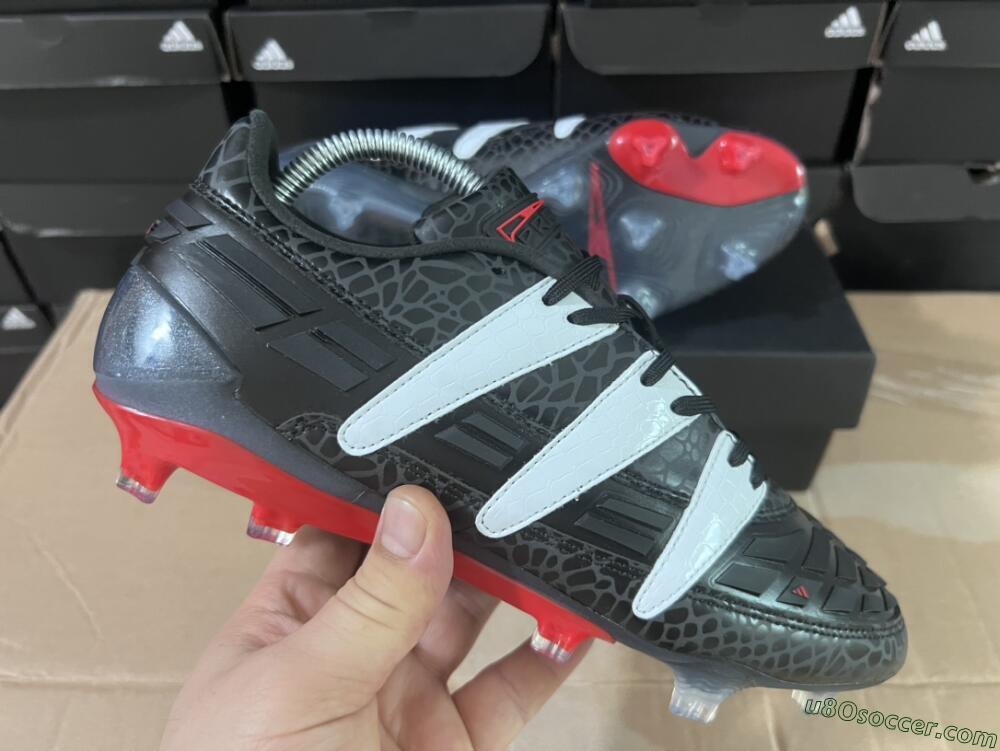 Adidas Predator Accelerator 94 FG Firm Ground Soccer Cleats - Black/White/Red