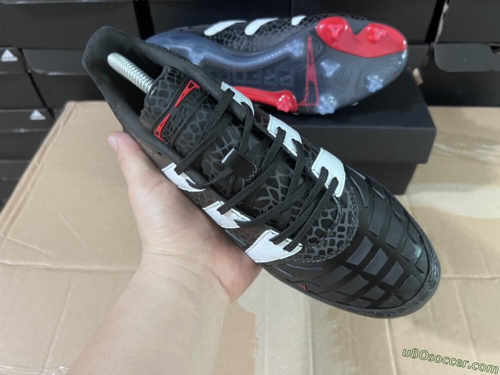 Adidas Predator Accelerator 94 FG Firm Ground Soccer Cleats - Black/White/Red