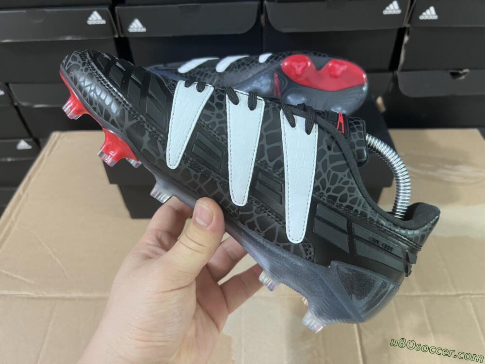 Adidas Predator Accelerator 94 FG Firm Ground Soccer Cleats - Black/White/Red