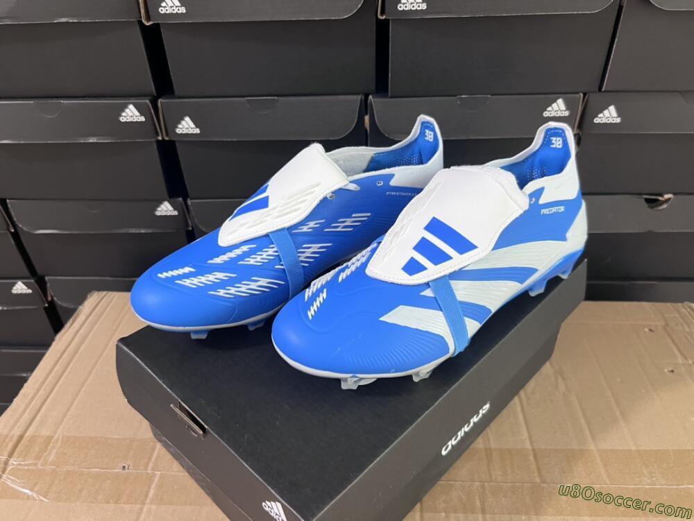 Adidas Predator Elite Foldover Tongue FG Firm Ground Soccer Cleats - Blue/white/Beige
