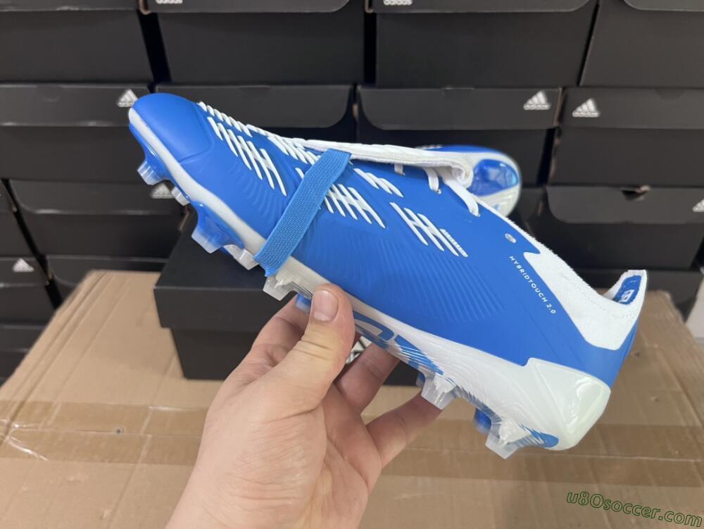 Adidas Predator Elite Foldover Tongue FG Firm Ground Soccer Cleats - Blue/white/Beige