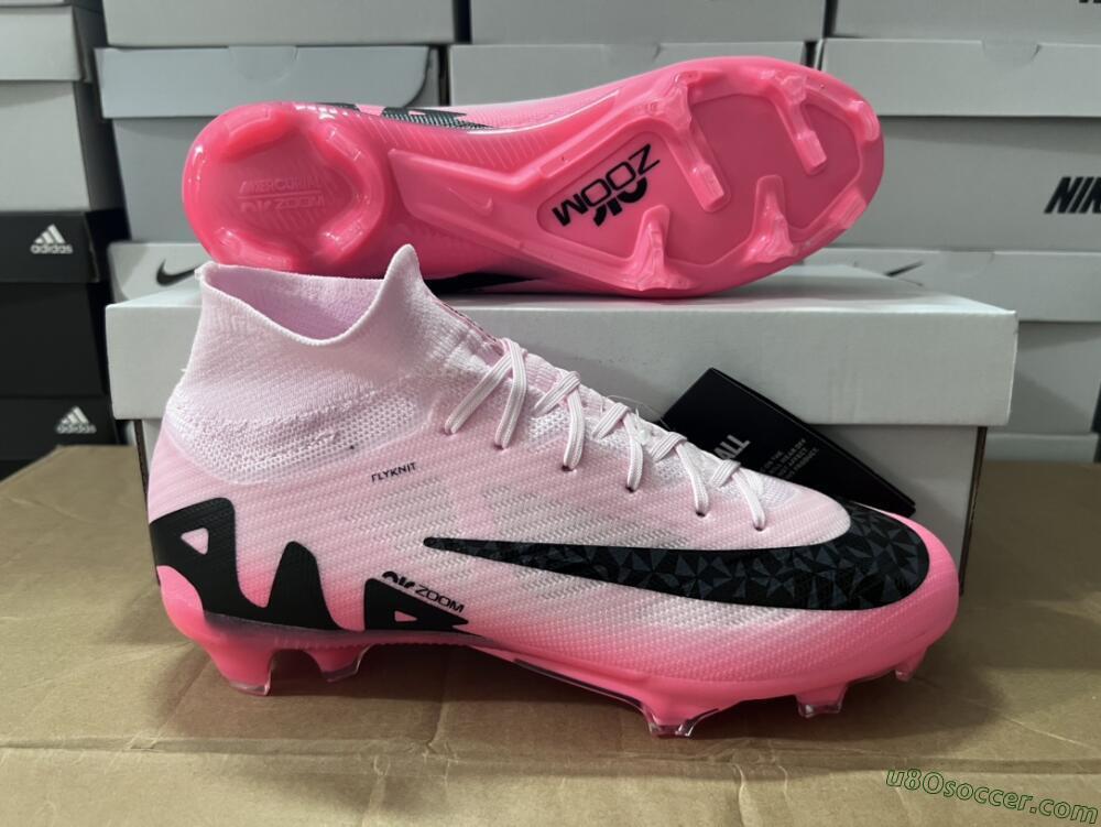 Nike Air Zoom Mercurial Superfly 9 Elite FG Firm Ground Soccer Cleats - Pink/Black