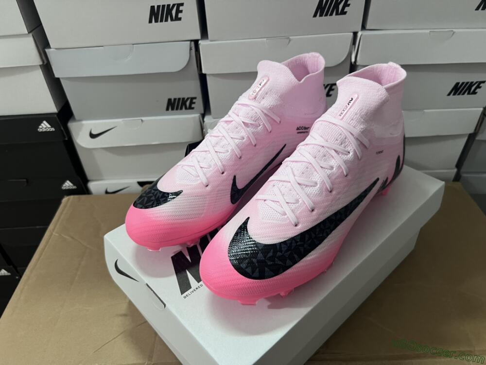 Nike Air Zoom Mercurial Superfly 9 Elite FG Firm Ground Soccer Cleats - Pink/Black